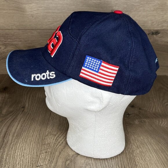 Roots Hat Blue Ball Cap 2002 Winter Olympic Games Team USA Cotton Hook N Loop - Picture 3 of 12